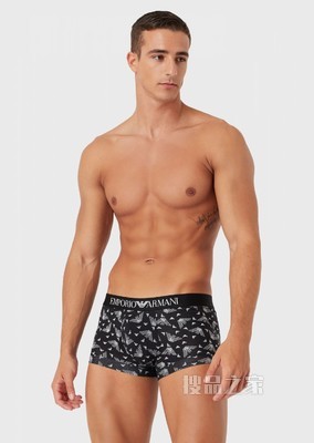 通体鹰标印花内裤 | Emporio Armani