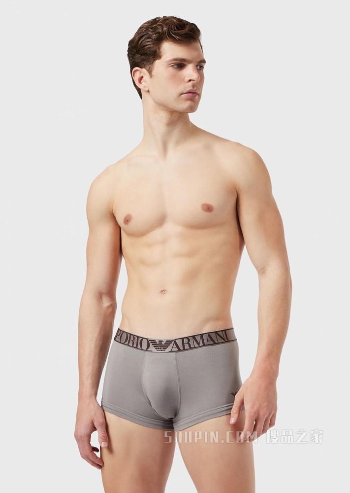 标识裤腰四角短内裤 | Emporio Armani