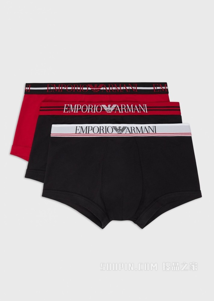 三件装四角短内裤 | Emporio Armani