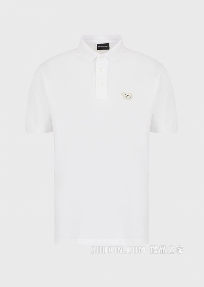 Emoji趣味表情贴片POLO衫 | Emporio Armani