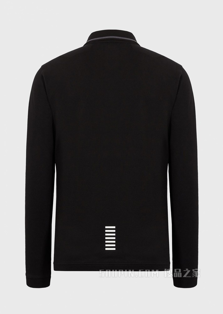 弹力棉LOGO长袖POLO衫 | Emporio Armani