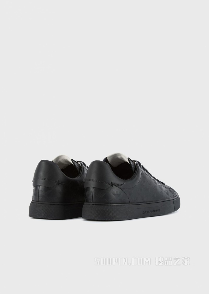 通体鹰标LOGO休闲运动鞋 | Emporio Armani