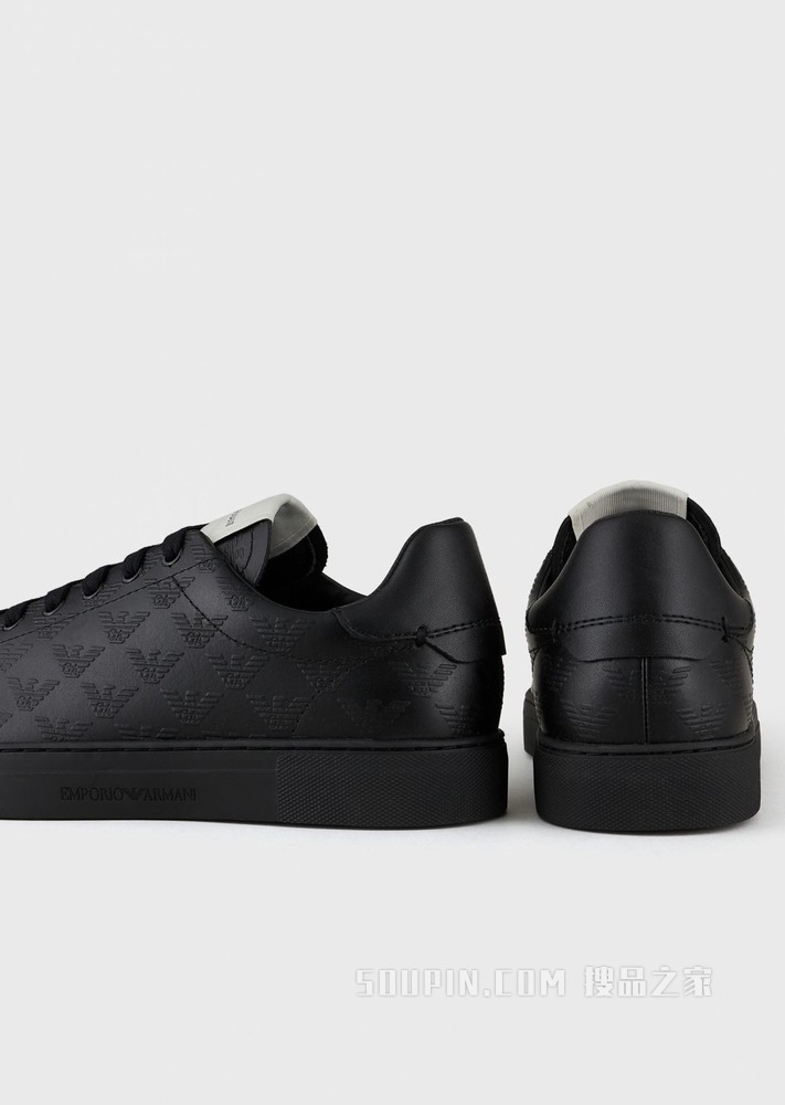 通体鹰标LOGO休闲运动鞋 | Emporio Armani