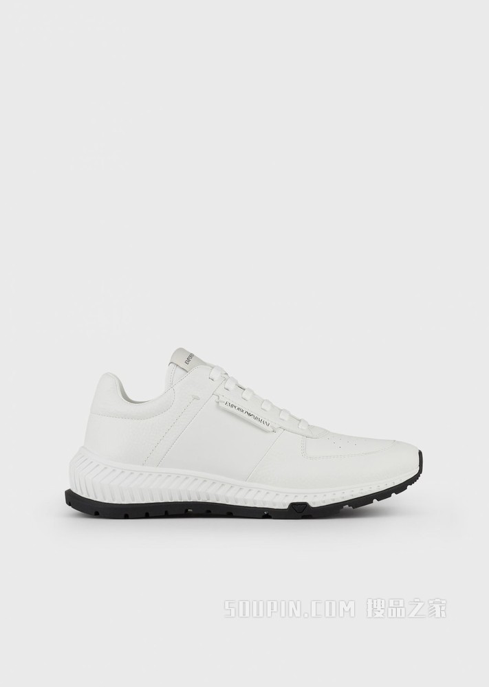 LOGO皮革运动鞋 | Emporio Armani