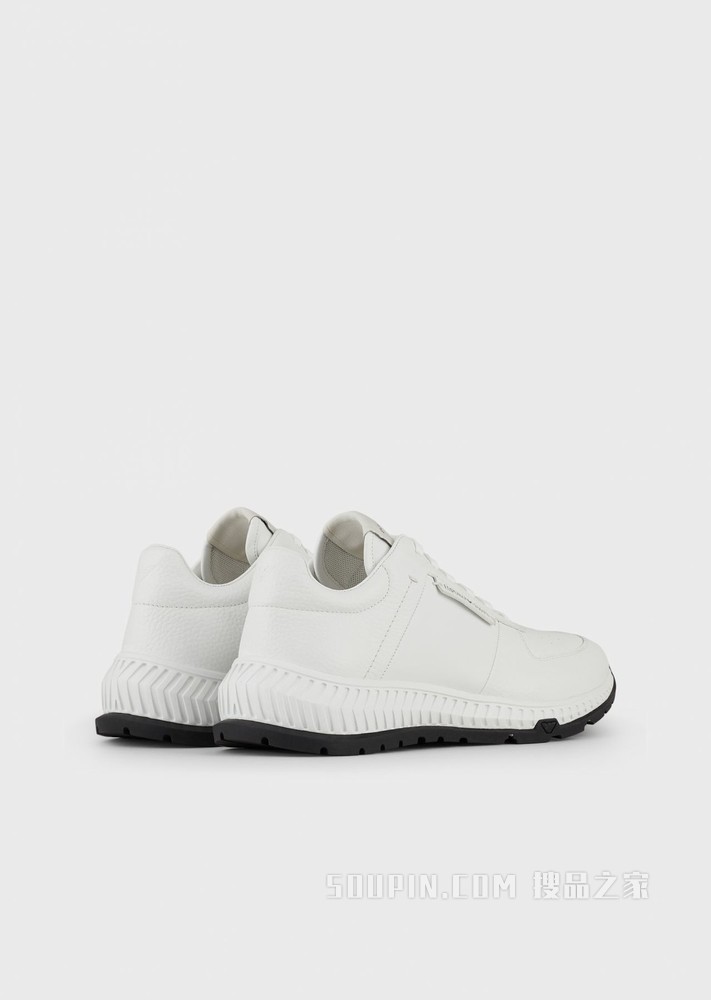 LOGO皮革运动鞋 | Emporio Armani