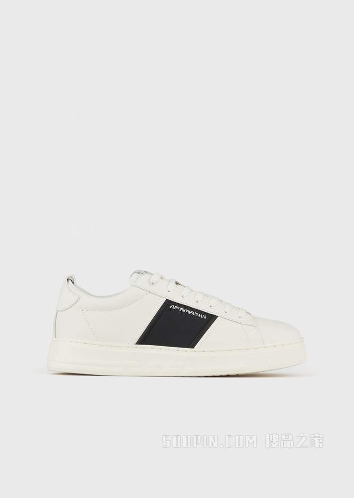 LOGO皮革休闲运动鞋 | Emporio Armani