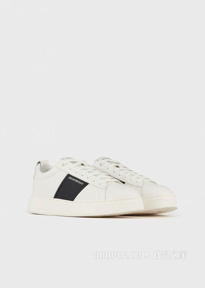 LOGO皮革休闲运动鞋 | Emporio Armani