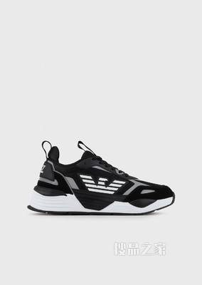 鹰标LOGO拼色运动鞋 | Emporio Armani