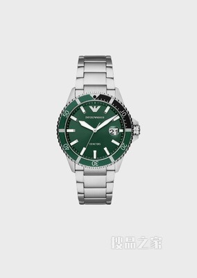 时尚钢带绿盘石英腕表 | Emporio Armani