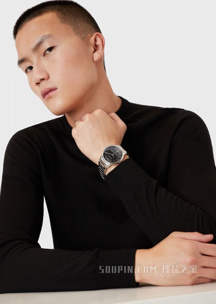 酷黑雅致瑞士机芯石英腕表 | Emporio Armani