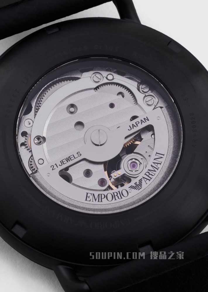 全黑表带镂空机芯机械腕表 | Emporio Armani