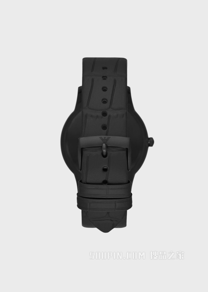 雅黑皮革环形石英腕表手镯礼盒套装 | Emporio Armani