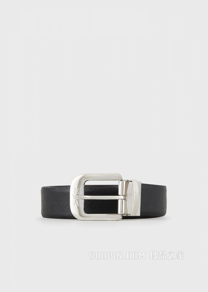 通体鹰标双面皮革腰带 | Emporio Armani