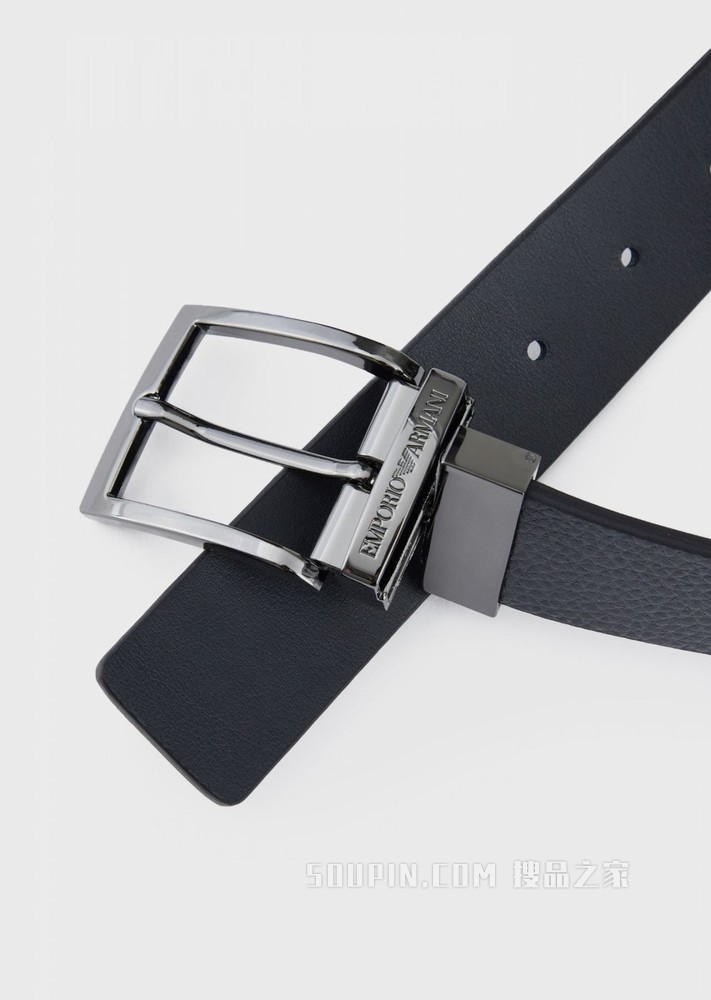搓纹皮革腰带 | Emporio Armani