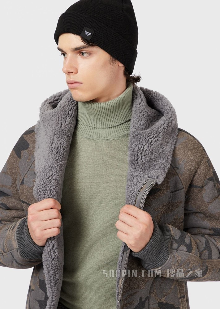 经典百搭鹰标针织帽 | Emporio Armani