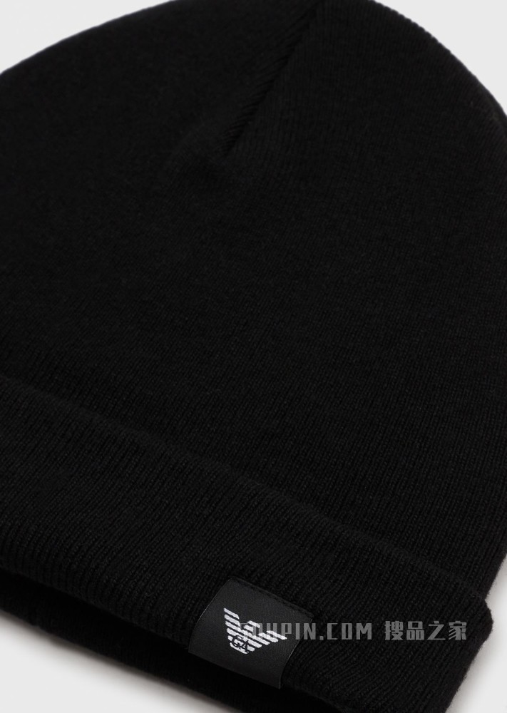 经典百搭鹰标针织帽 | Emporio Armani