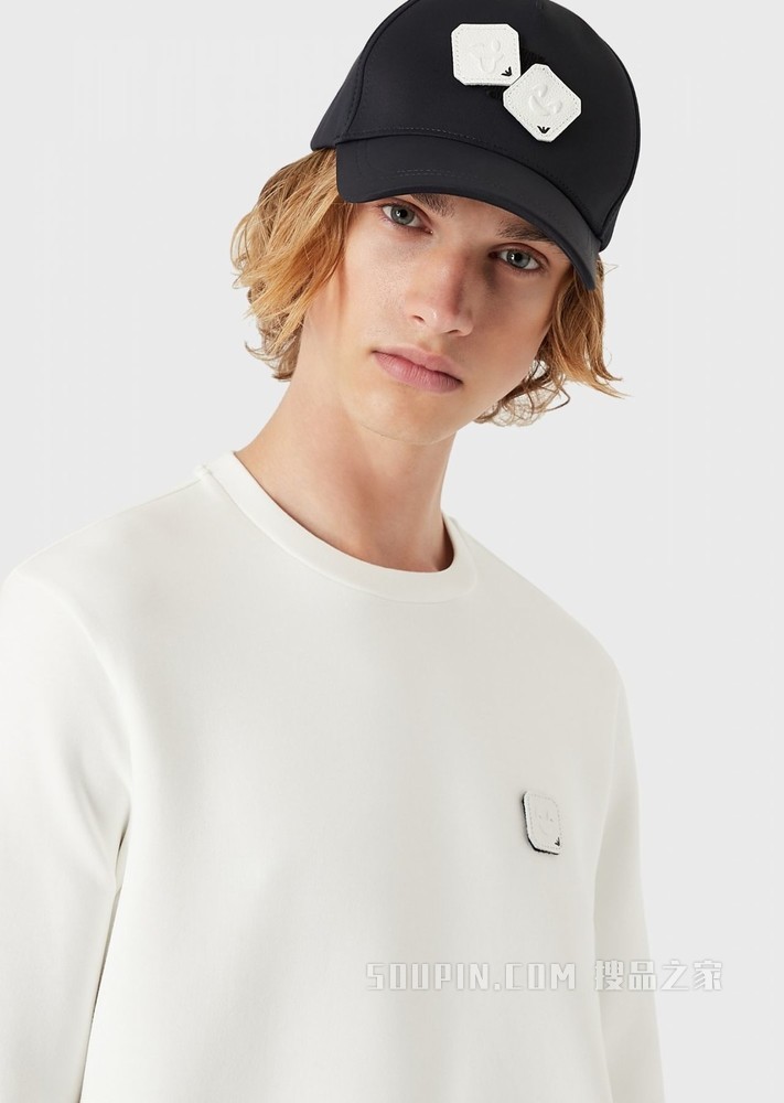 Emoji趣味表情贴片棒球帽 | Emporio Armani