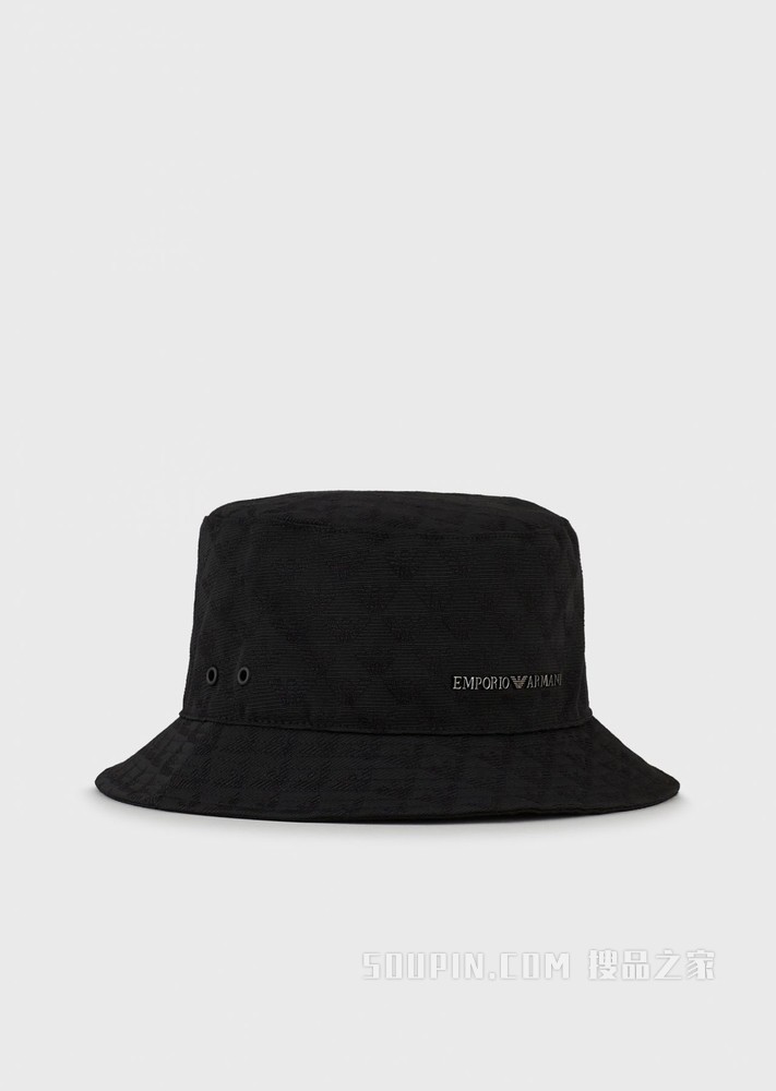 通体鹰标棉质渔夫帽 | Emporio Armani