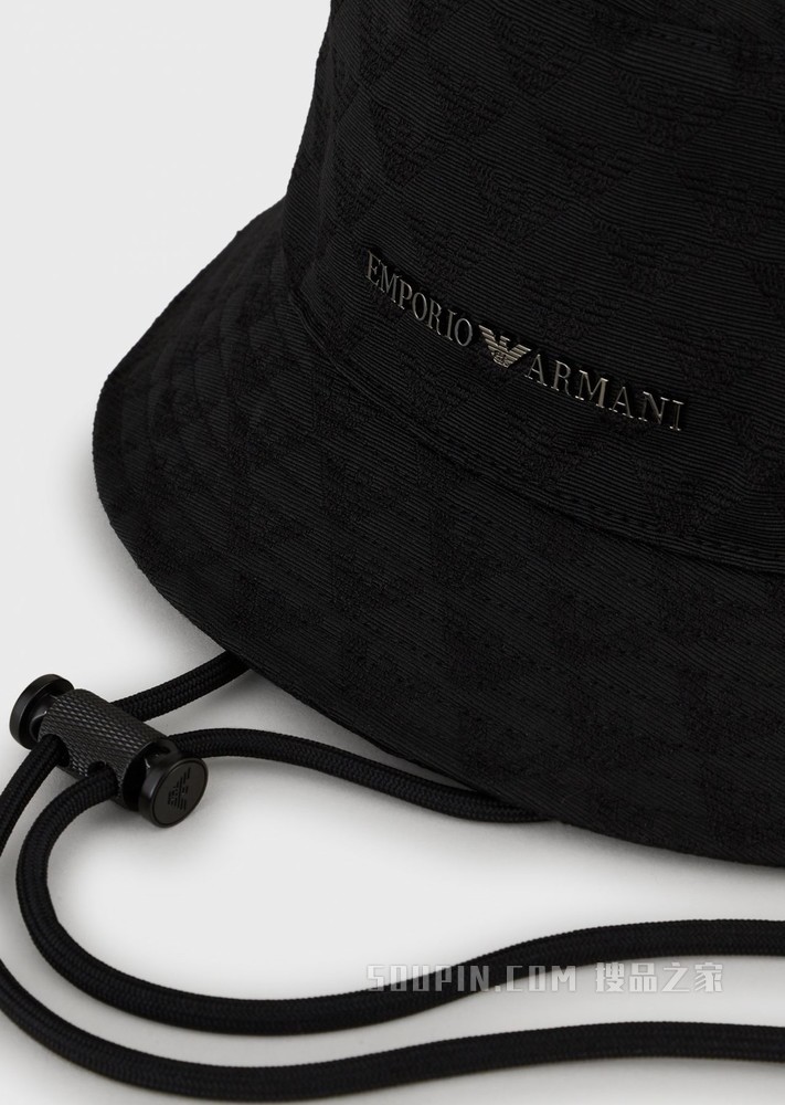 通体鹰标棉质渔夫帽 | Emporio Armani