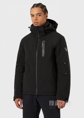 经典标识连帽抽绳棉服 | Emporio Armani