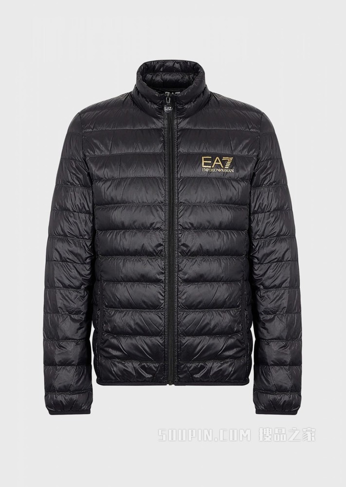 轻薄保暖白鸭绒鹰标LOGO羽绒服 | Emporio Armani