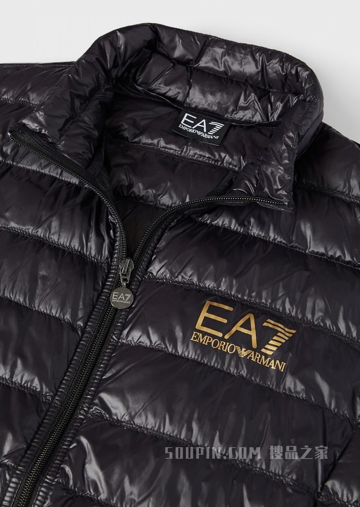 轻薄保暖白鸭绒鹰标LOGO羽绒服 | Emporio Armani