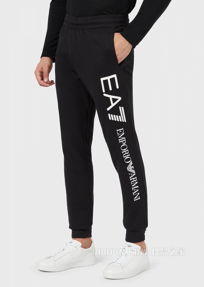 印花LOGO棉质卫裤 | Emporio Armani