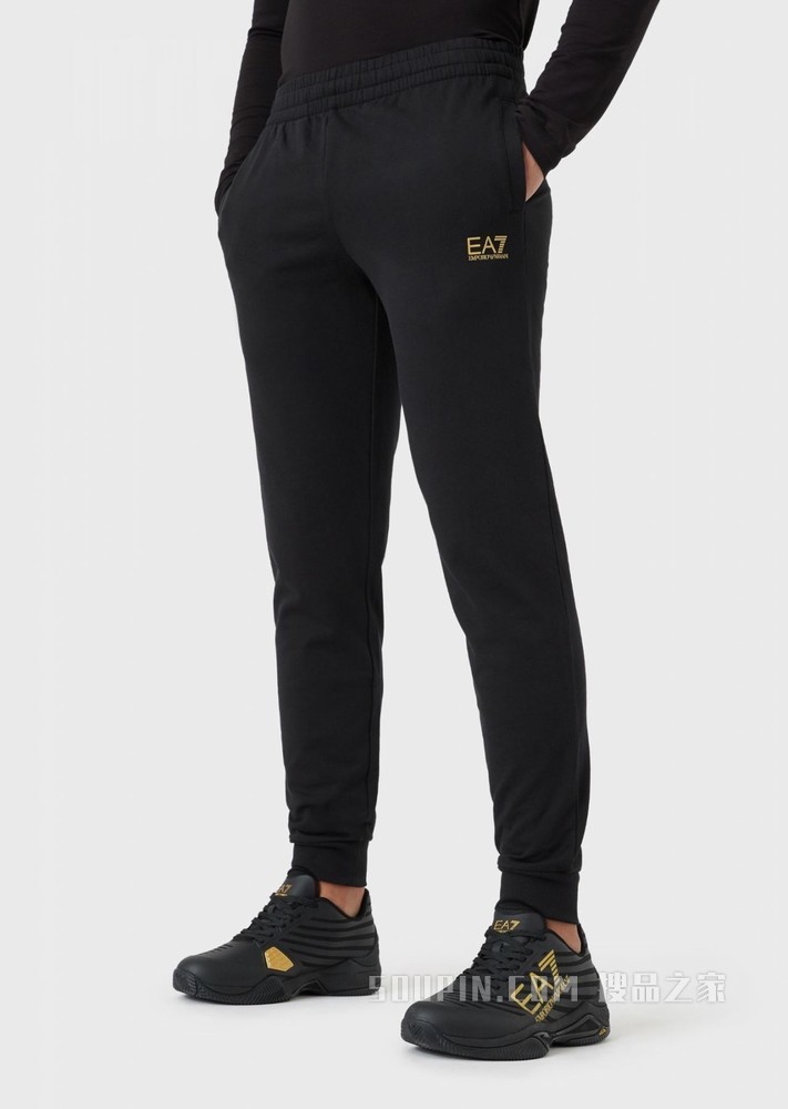 印花LOGO棉质卫裤 | Emporio Armani