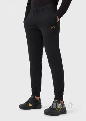 印花LOGO棉质卫裤 | Emporio Armani