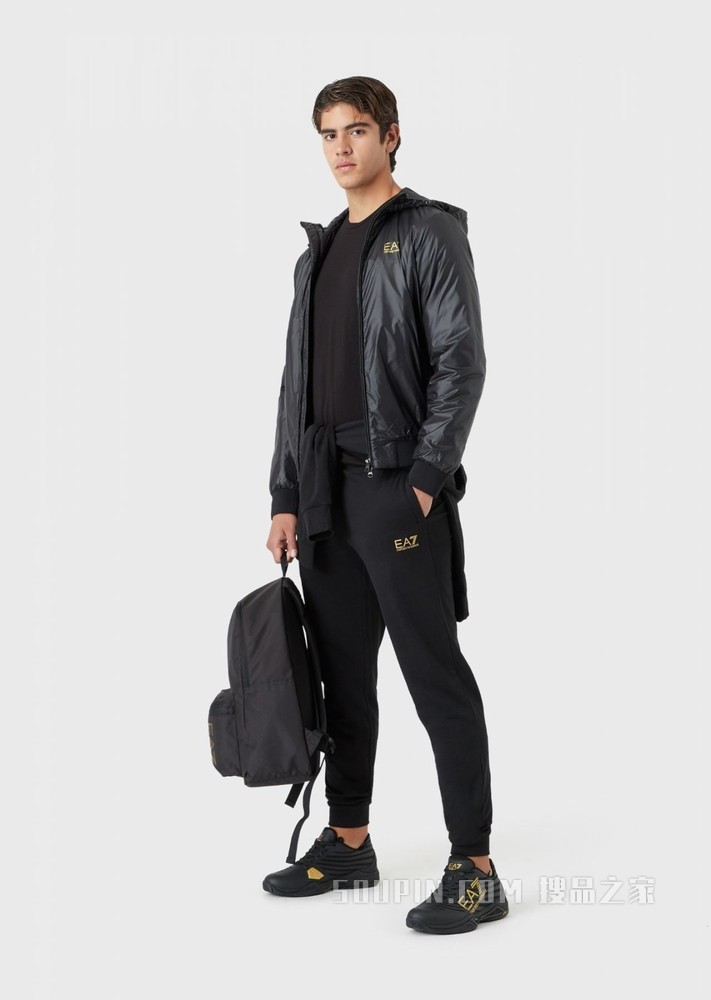 印花LOGO棉质卫裤 | Emporio Armani