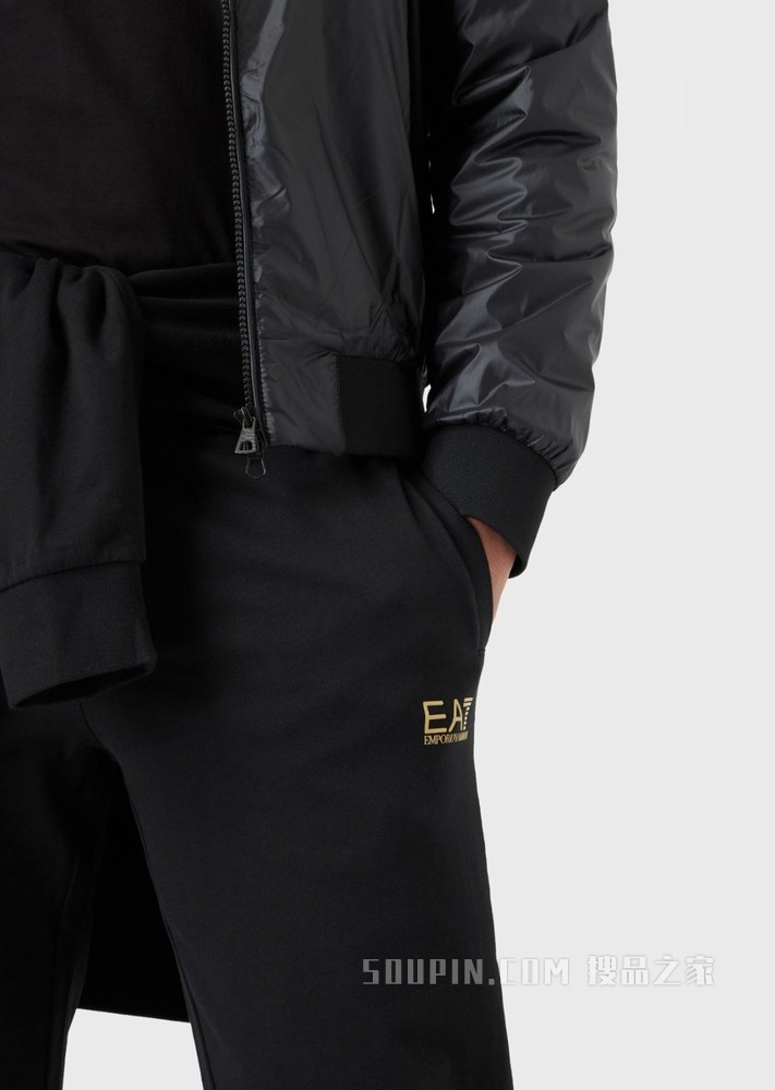 印花LOGO棉质卫裤 | Emporio Armani