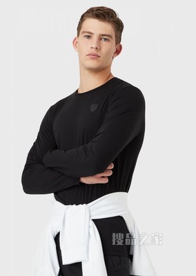 舒适棉质长袖T恤 | Emporio Armani