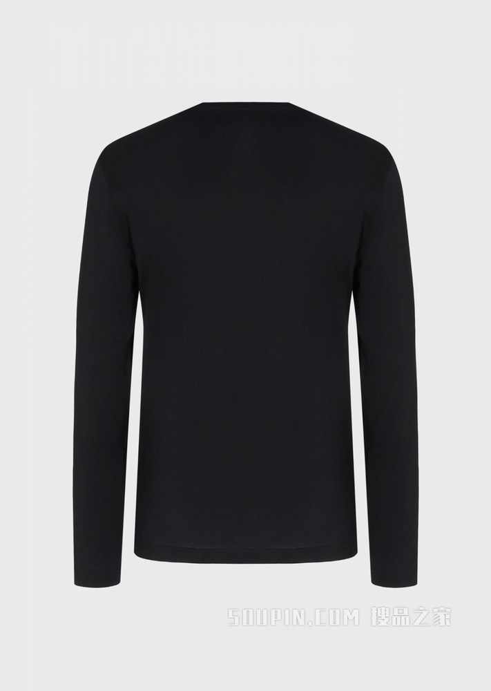 舒适棉质长袖T恤 | Emporio Armani