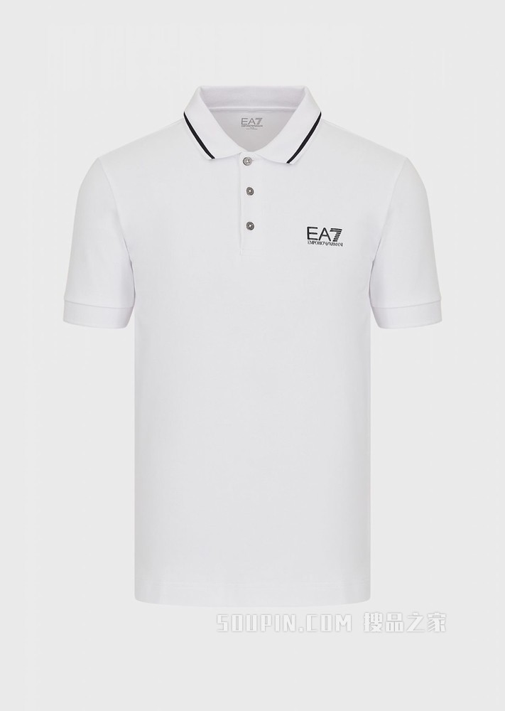 弹力棉LOGO短袖POLO衫 | Emporio Armani