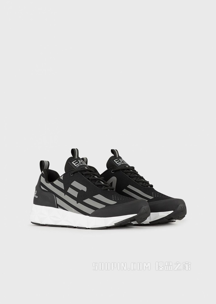 鹰标LOGO网眼鞋面休闲鞋 | Emporio Armani