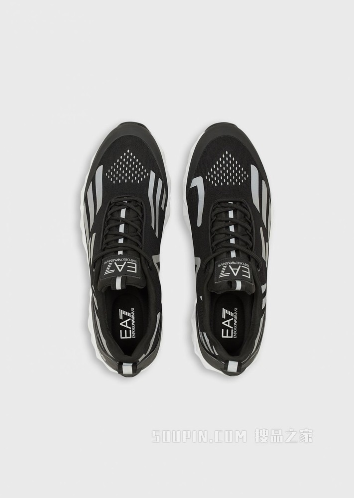 鹰标LOGO网眼鞋面休闲鞋 | Emporio Armani