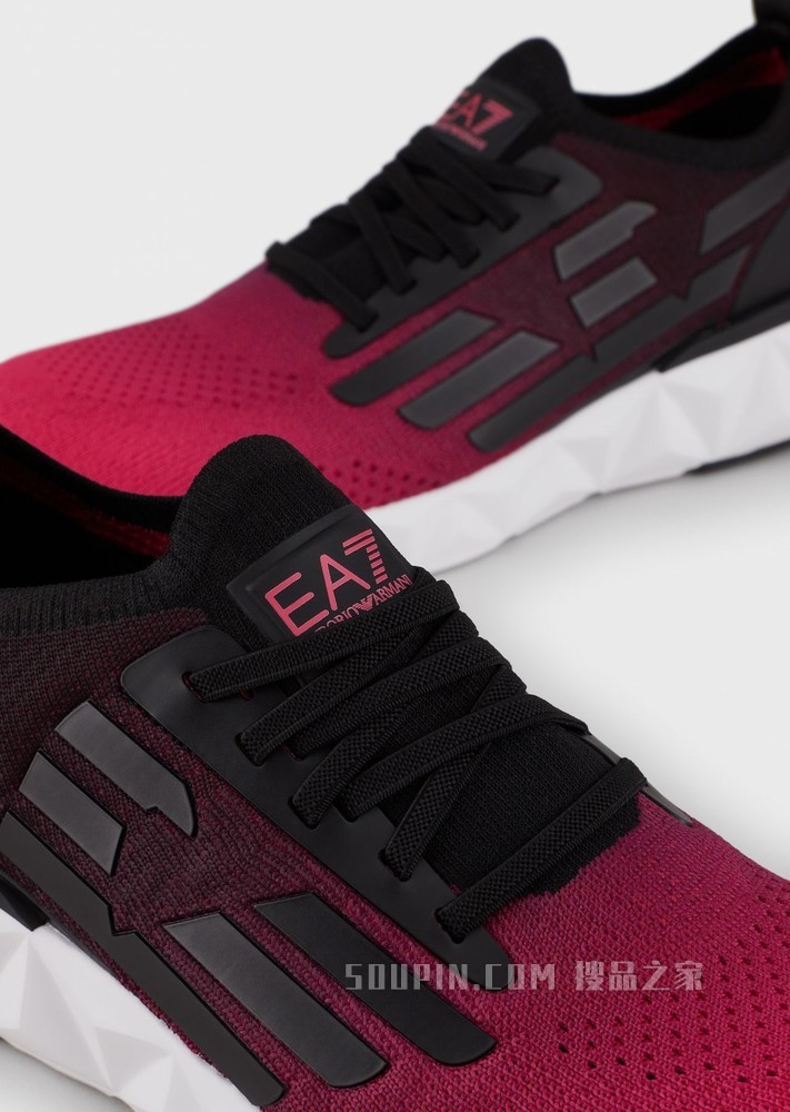 系带设计渐变运动鞋 | Emporio Armani