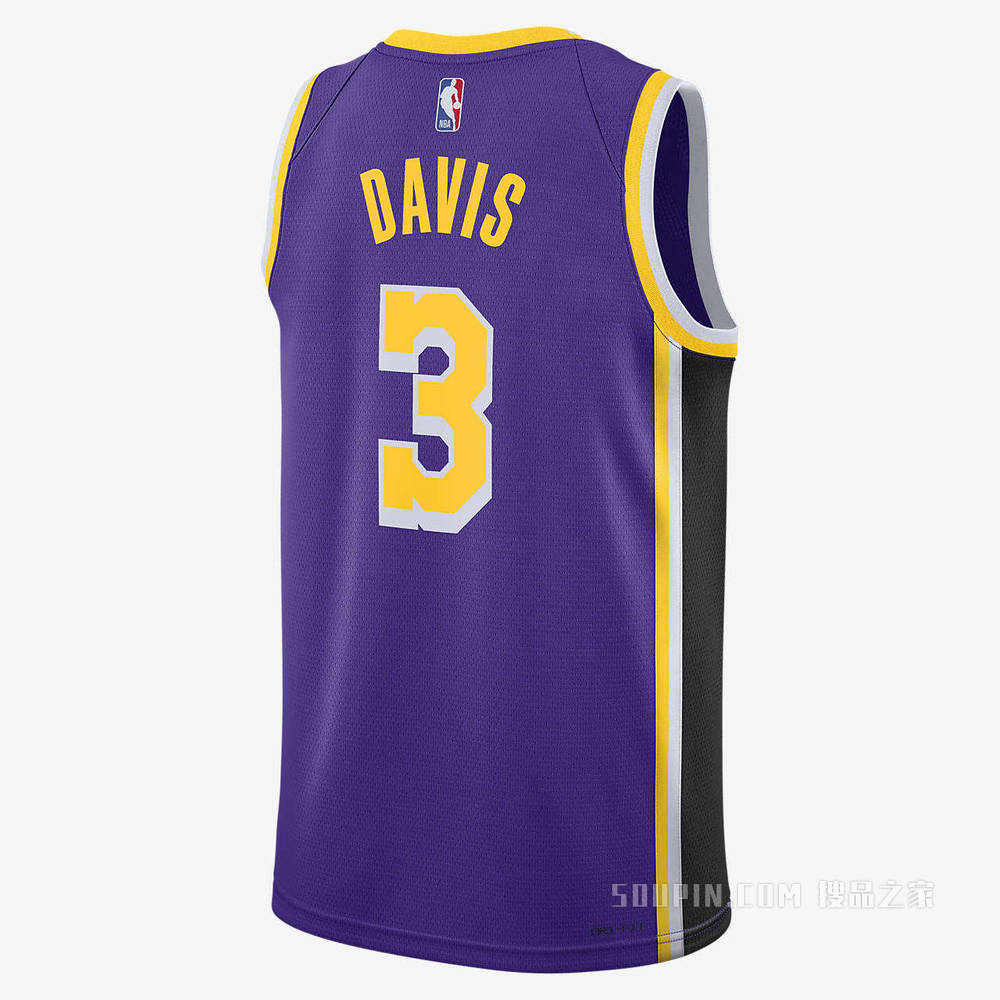 洛杉矶湖人队 (Anthony Davis) Statement Edition Jordan NBA Swingman Jersey 男子球衣