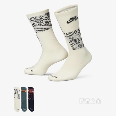 Nike SB Everyday Max Lightweight Crew 滑板运动袜（3 双）