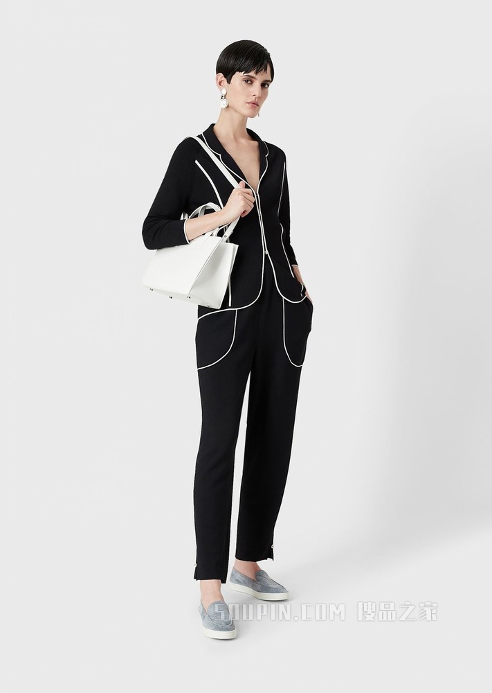 雅致撞色休闲西装外套 | Giorgio Armani