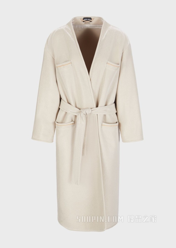 新春系列金色链条腰带风衣 | Giorgio Armani