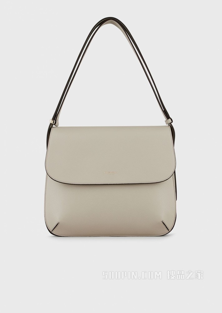 la Prima犊牛皮革单肩包 | Giorgio Armani
