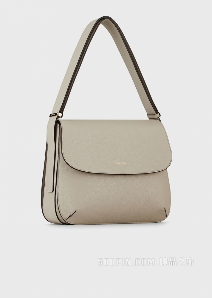 la Prima犊牛皮革单肩包 | Giorgio Armani