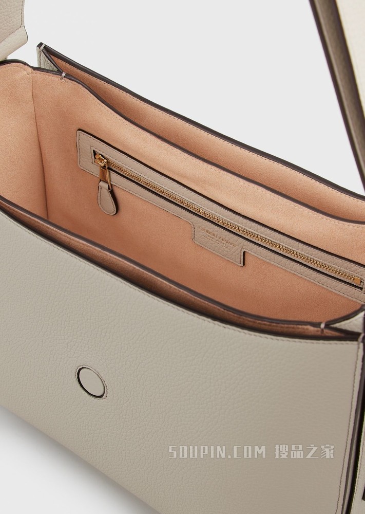 la Prima犊牛皮革单肩包 | Giorgio Armani