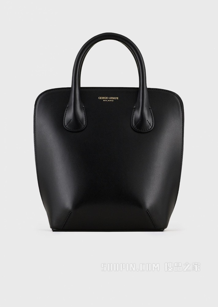 la Prima可拆卸肩带皮革背提包 | Giorgio Armani
