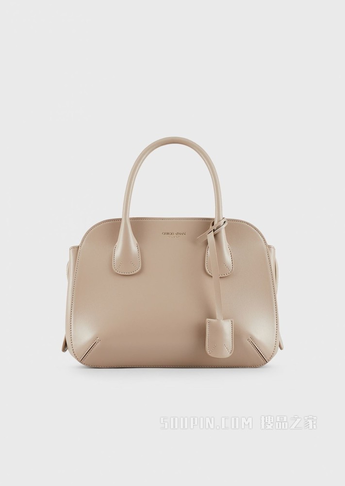 皮革小号la Prima托特包 | Giorgio Armani