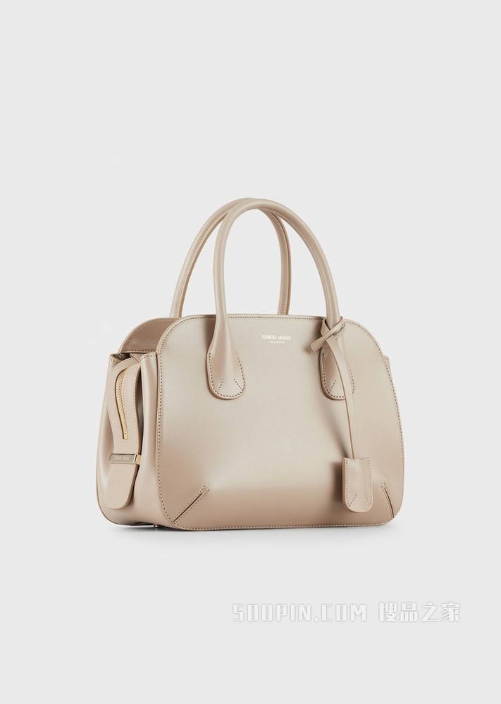 皮革小号la Prima托特包 | Giorgio Armani