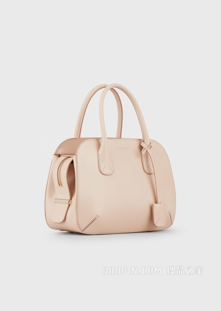 皮革小号la Prima托特包 | Giorgio Armani