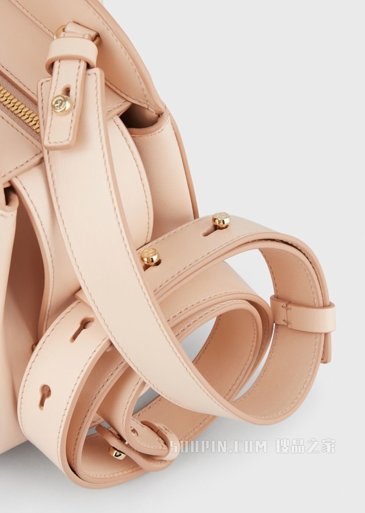 皮革小号la Prima托特包 | Giorgio Armani