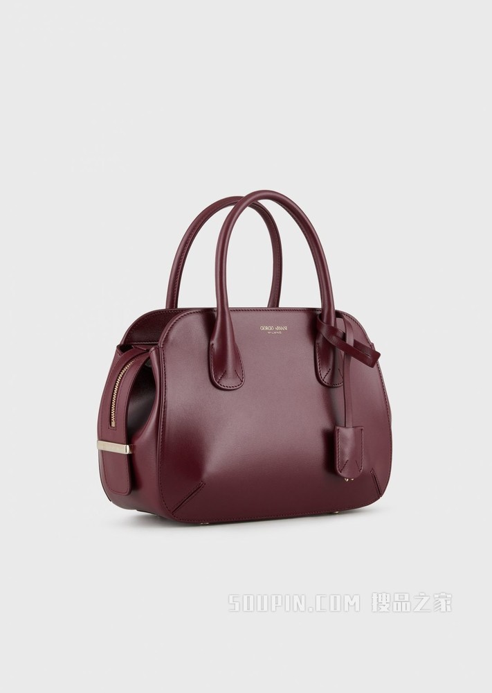 皮革小号la Prima托特包 | Giorgio Armani